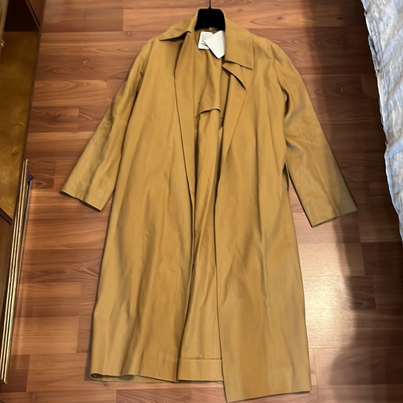 NWT The Row Rundi belted linen cotton coat in ochre - Picture 3 of 11